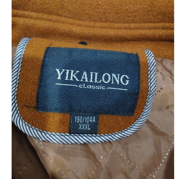 YIKAILONG Classic Browm Mens Peacoat Jacket Size XXXL 190/104A - Picture 4 of 6